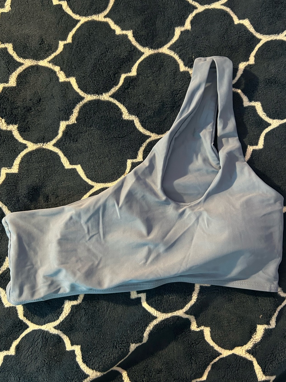 SHEIN Powder Blue One-Shoulder Bikini Top
